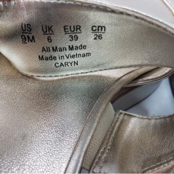 Naturalizer Caryn Silver Metallic Sling Back Leather Sandals Shoes Size 9 M - Picture 12 of 16